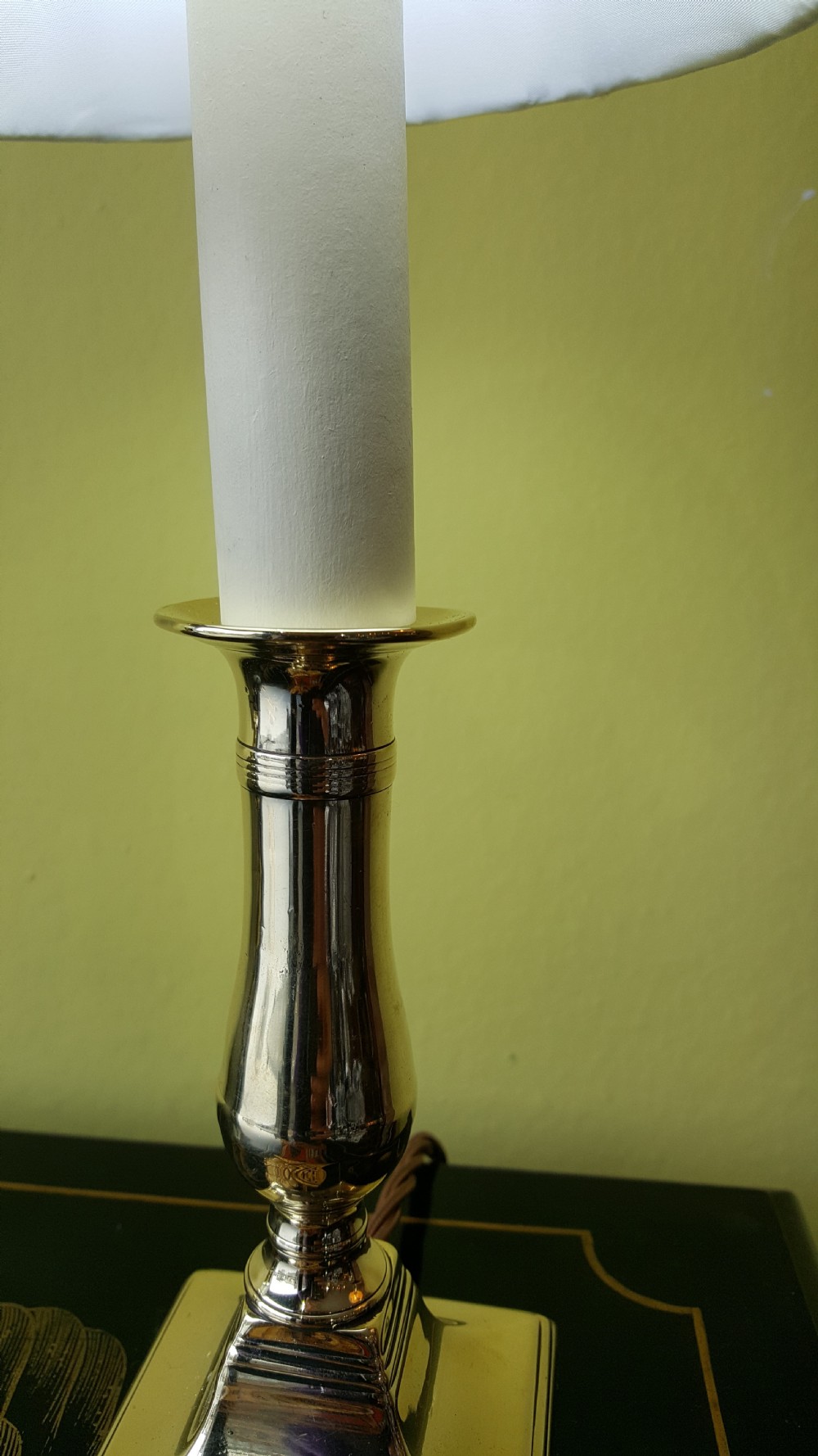 Pair of 1920's Brass Candle Sticks converted to Electric View IV