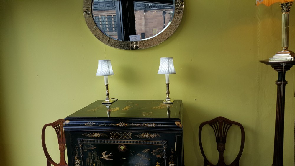 Pair of 1920's Brass Candle Sticks converted to Electric View V