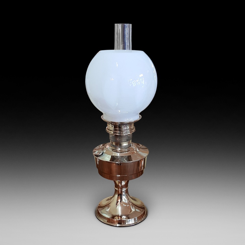 Brass Parafin Lamp - converted to electric