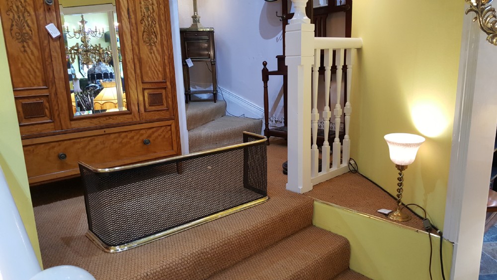 Victorian Brass and Wire Nursery Fire Guard Fender View III