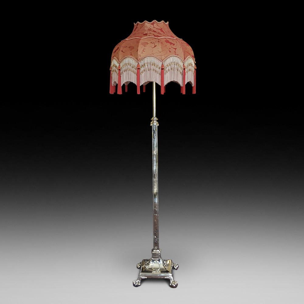 Late 19thC Brass Lamp Standard