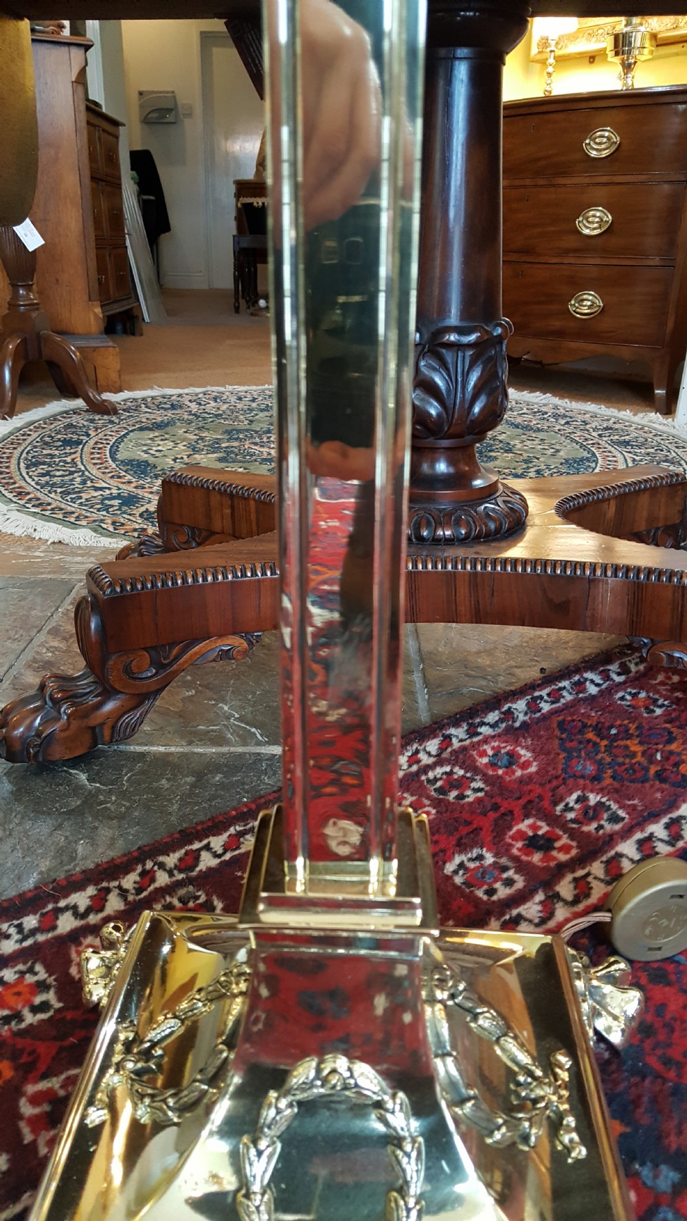 Late 19thC Brass Lamp Standard View IV