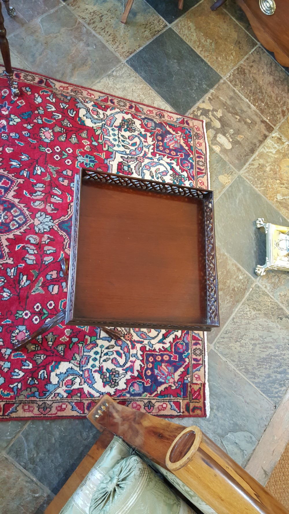 Edwardian mahogany torchere View II