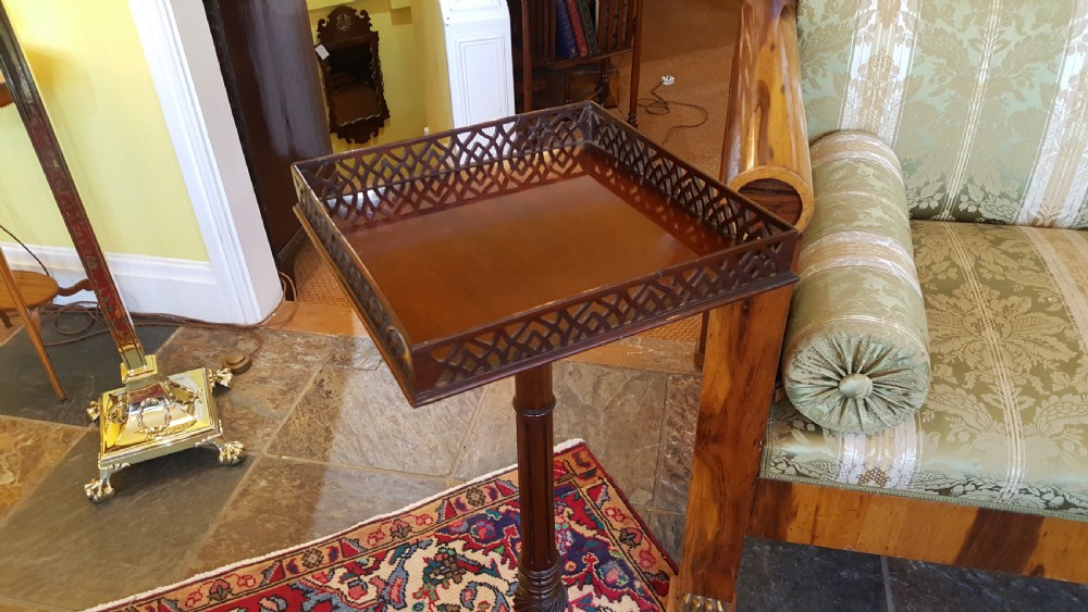 Edwardian mahogany torchere View III