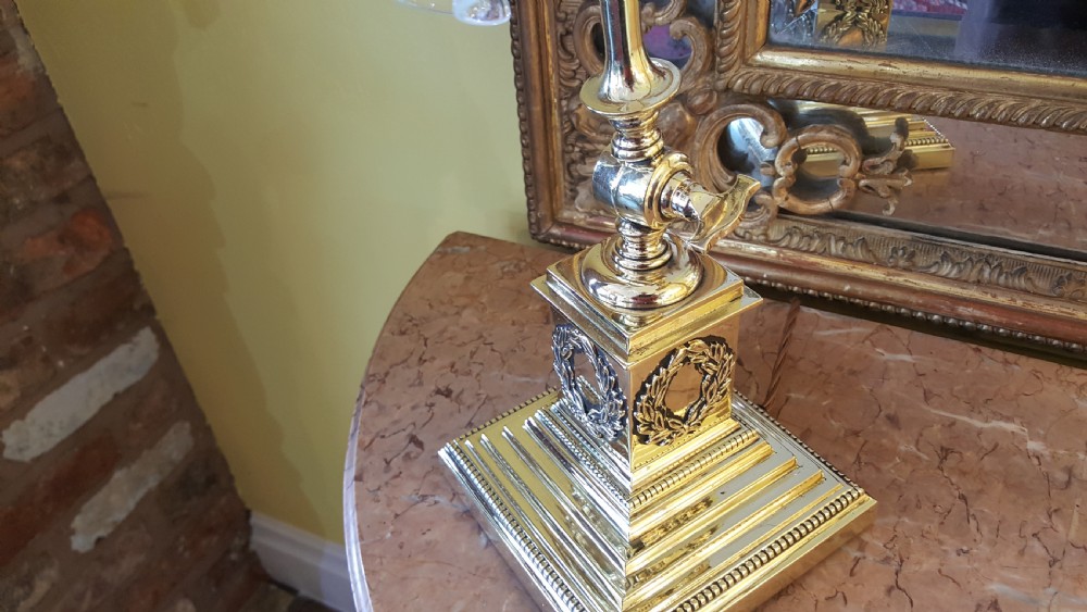 Edwardian Brass Desk Lamp  View V