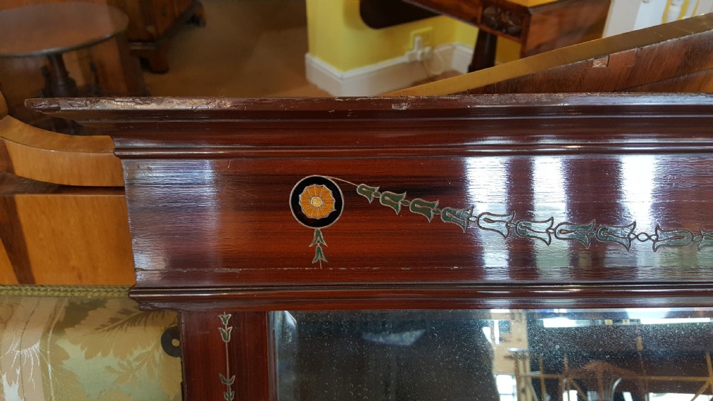 Late 19thC Mahogany Overmantle Mirror View III