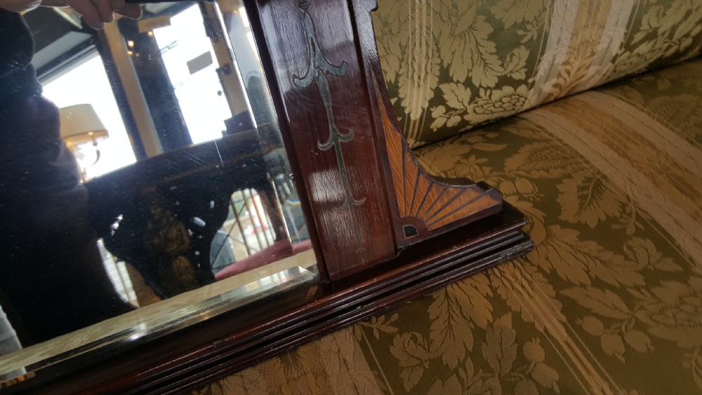 Late 19thC Mahogany Overmantle Mirror View V