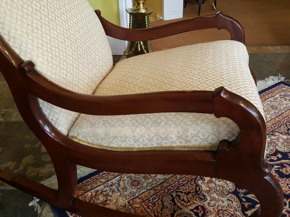 Victorian Mahogany Framed Rocking Chair View IV