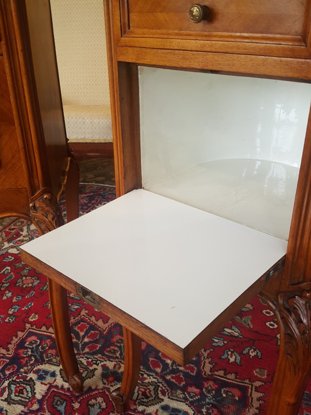 Pair of French Walnut Bedside Cabinets View IV