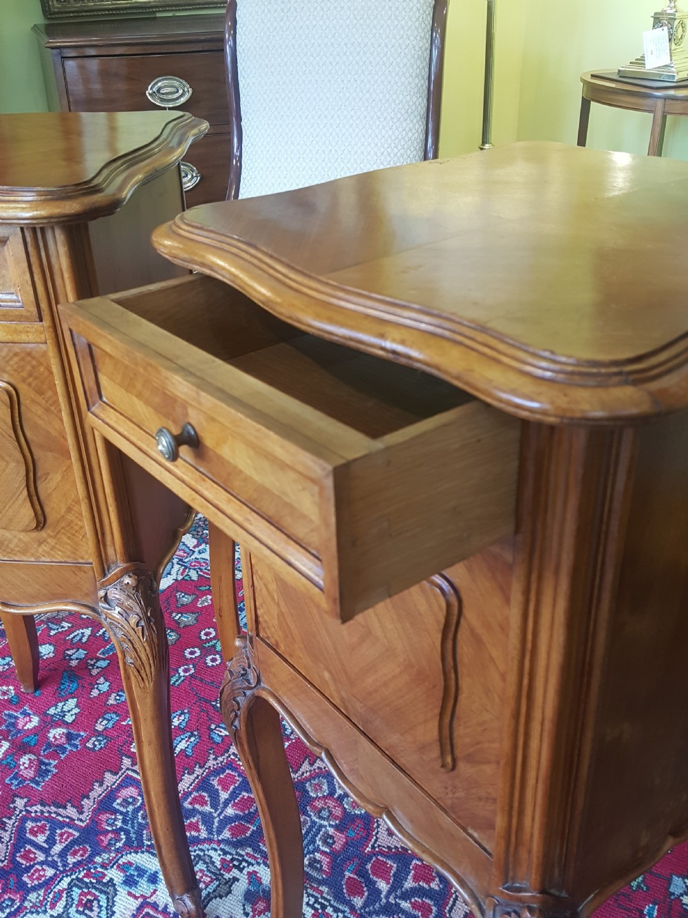Pair of French Walnut Bedside Cabinets View V