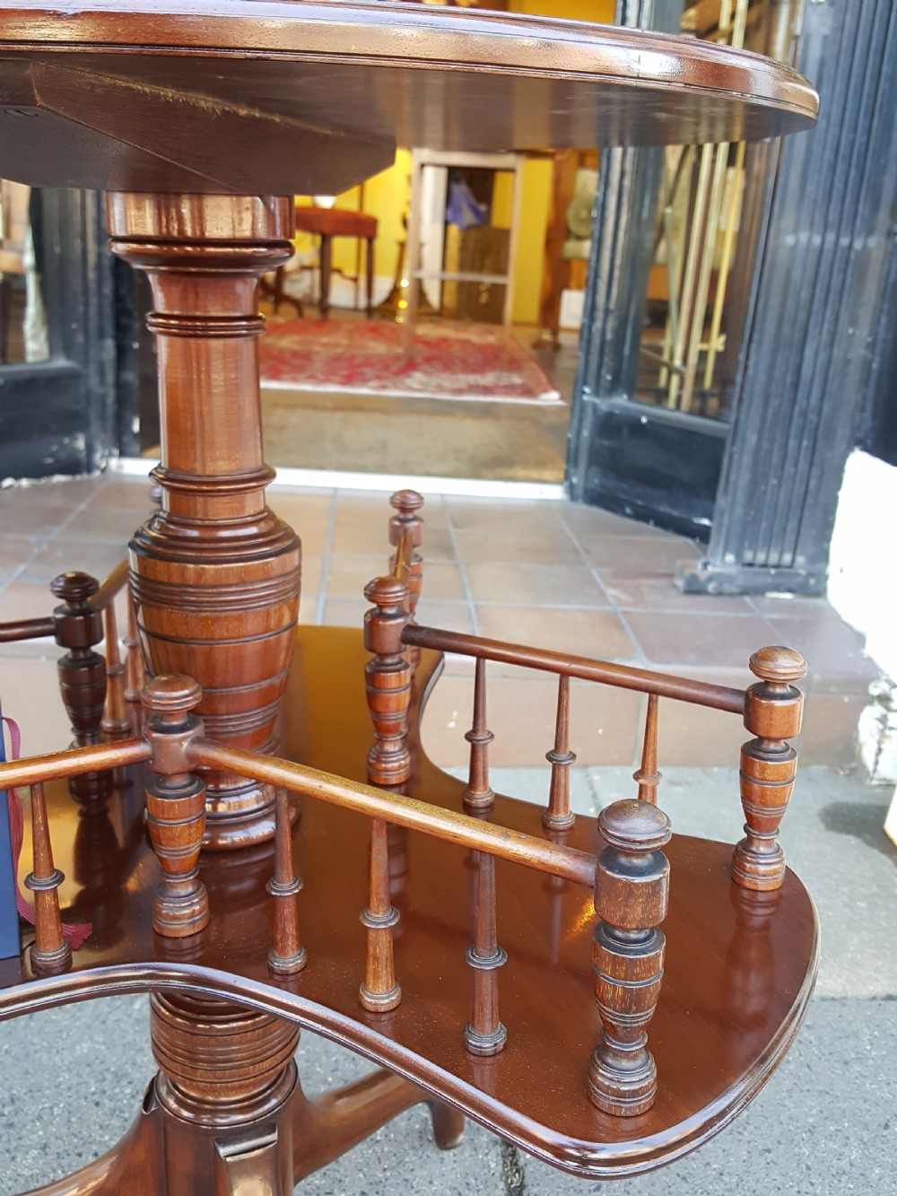 Late Victorian Mahogany Book Table  View III