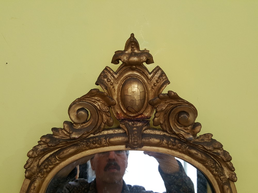 Victorian gilt gesso mirrored shelves View IV