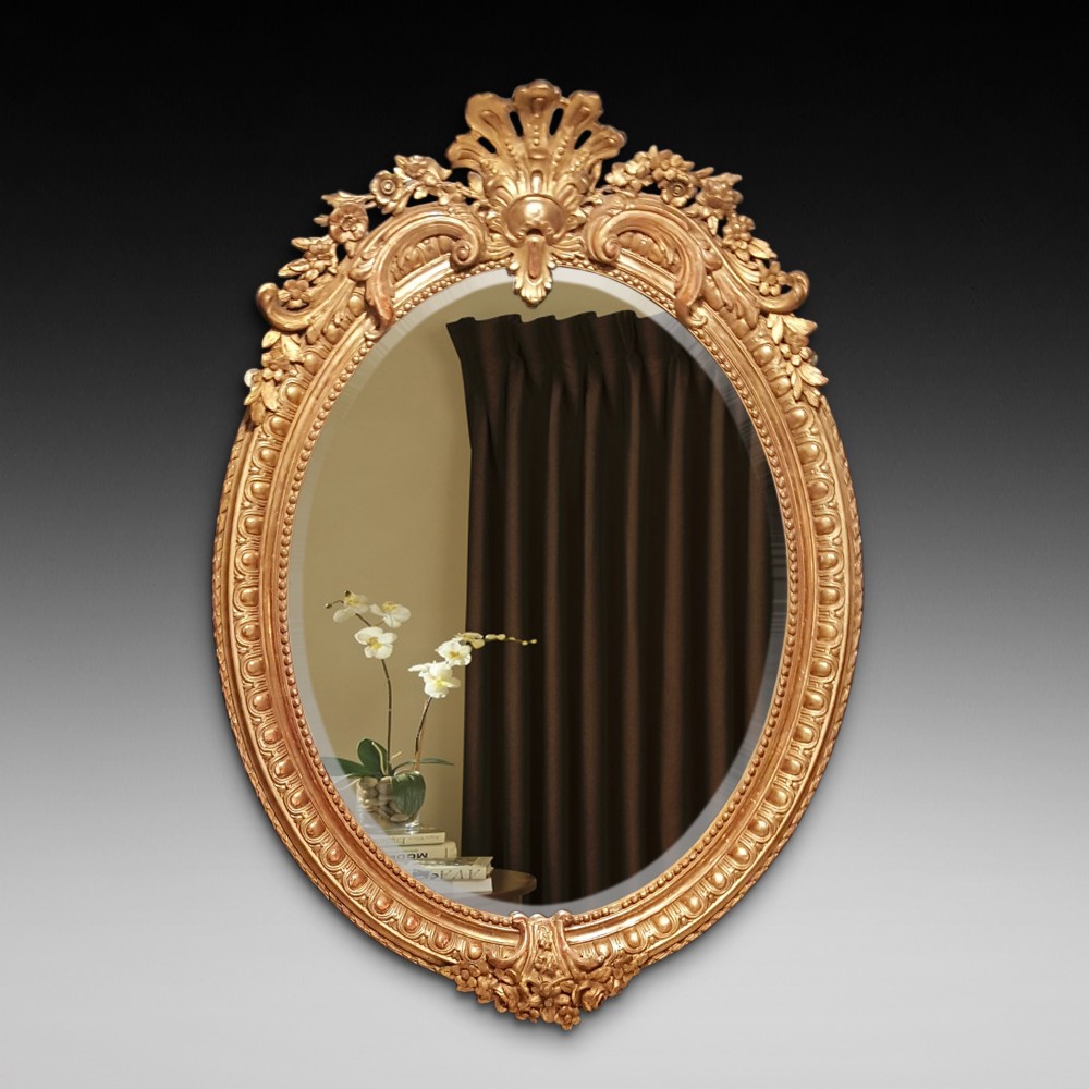 Victorian oval wall mirror 