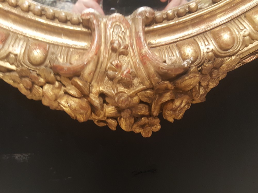 Victorian oval wall mirror  View II