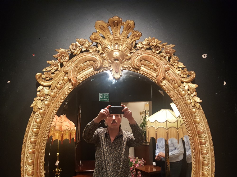 Victorian oval wall mirror  View V