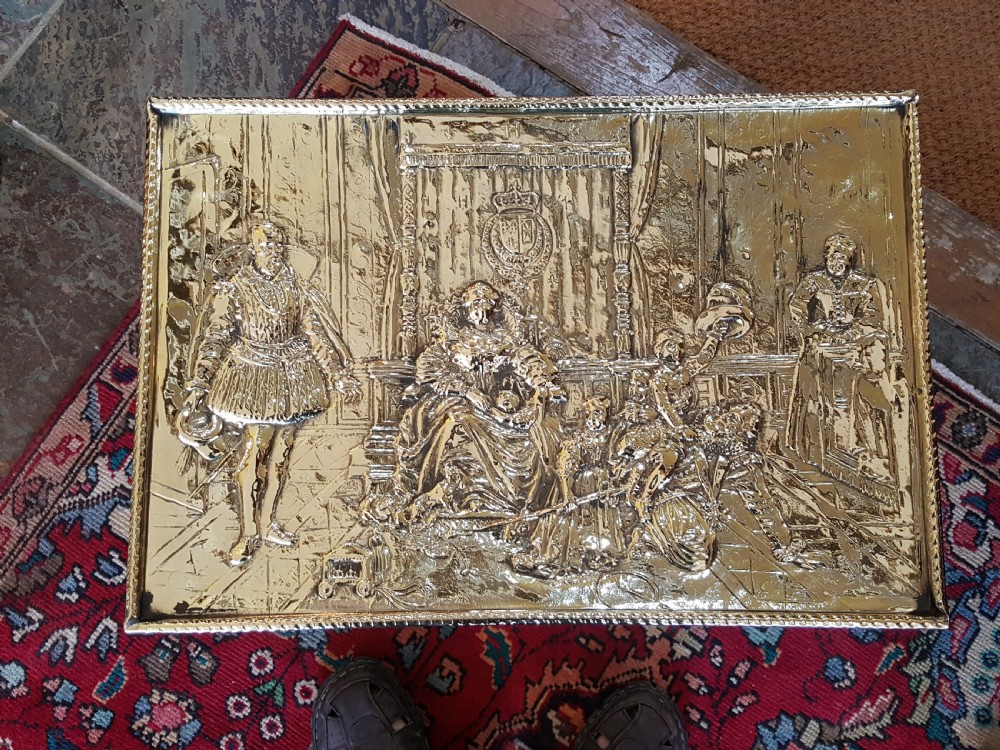 Victorian Pressed Brass Log Bin View II