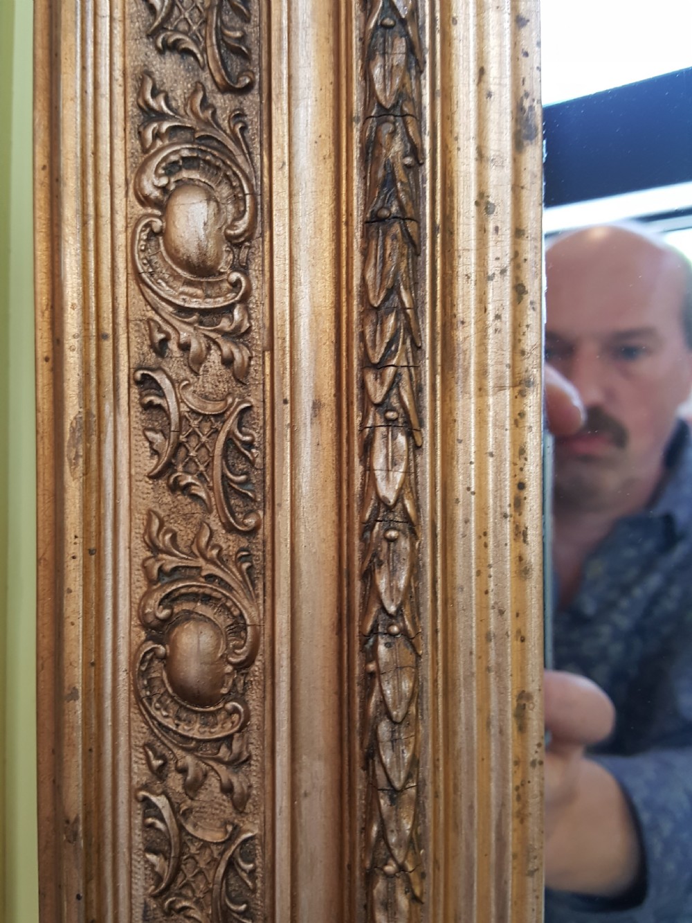 English gilt composition wall mirror View V