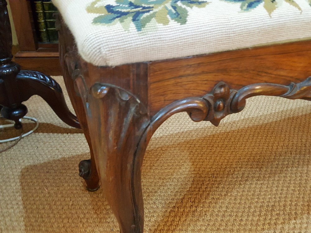 Victorian rosewood window seat View II