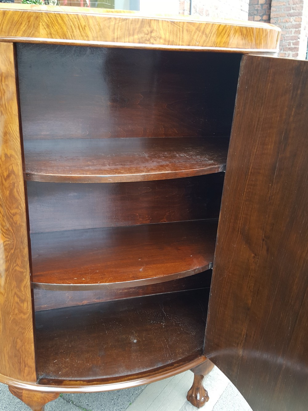 1920's Burr Walnut Cocktail Cabinet View V