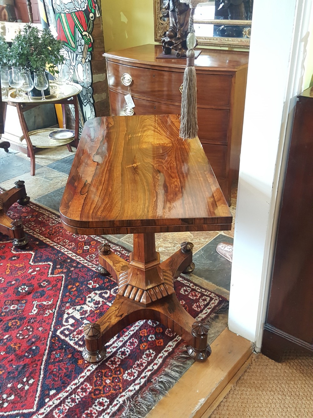 Pair of Regency Rosewood Tea Tables View II