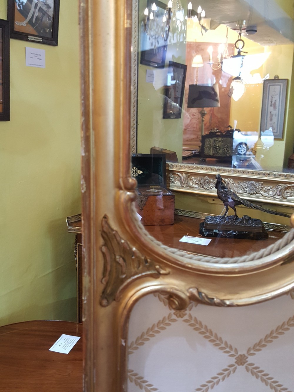 Late19thC giltwood and gesso vanity dressing screen View V
