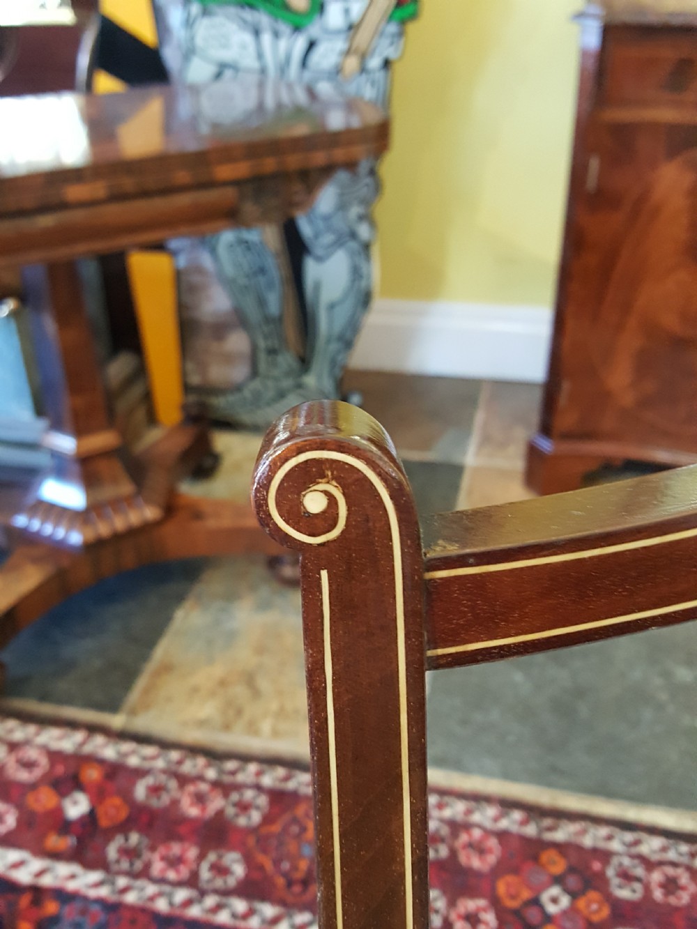 Edwardian Inlaid Mahogany Two Seater Sofa  View VI