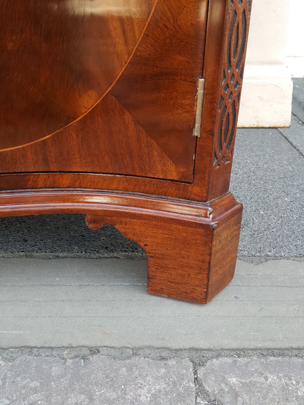 George III style serpentine mahogany drinks cabinet View VI