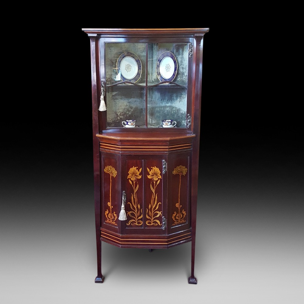 Liberty Art Nouveau Corner Display Cabinet