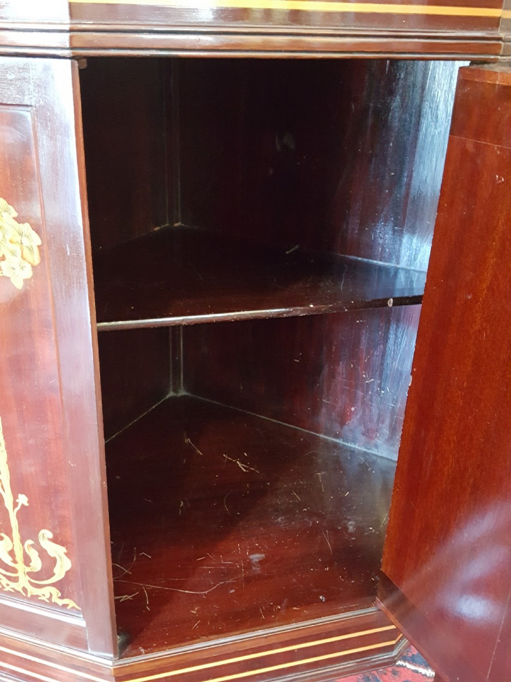 Liberty Art Nouveau Corner Display Cabinet View VII