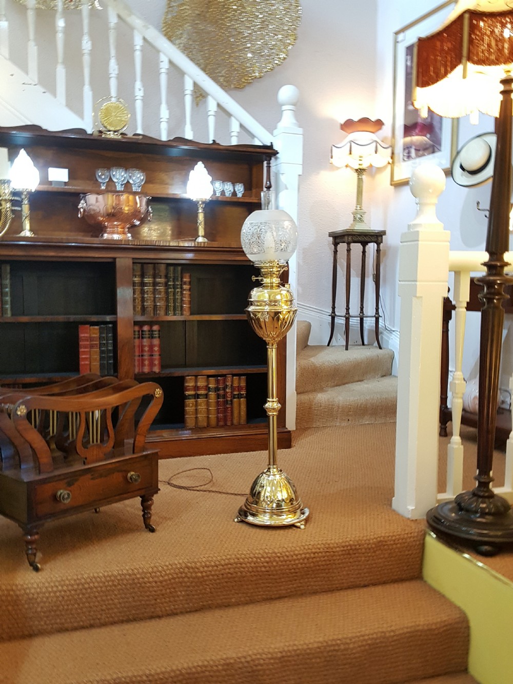 Dutch Pressed Brass Oil Lamp View II