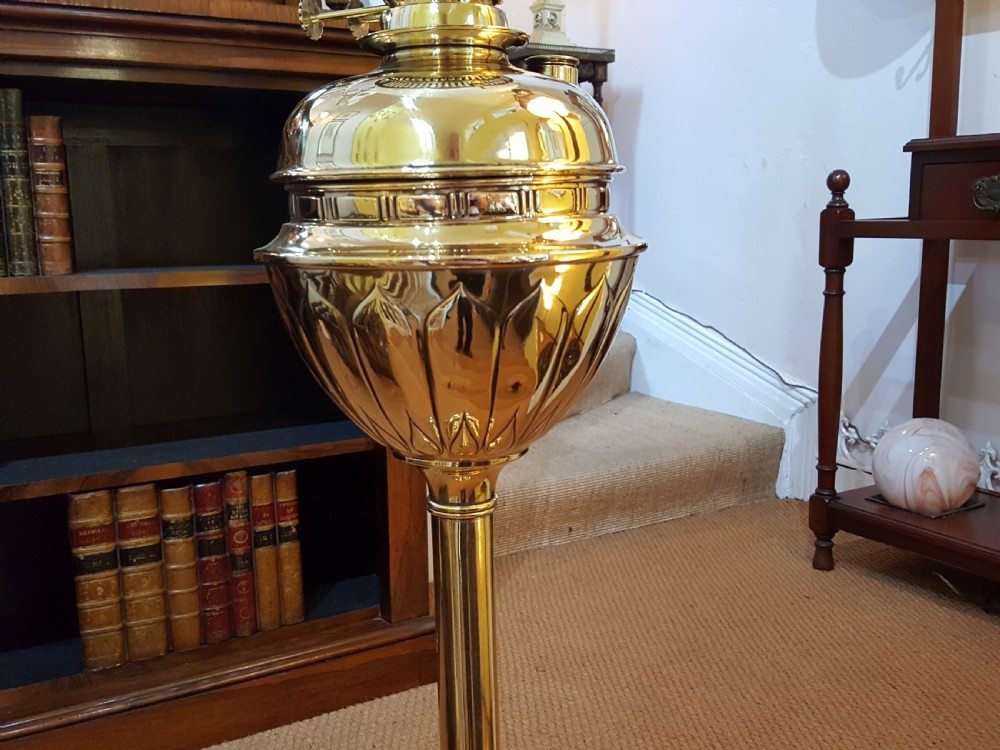 Dutch Pressed Brass Oil Lamp View III