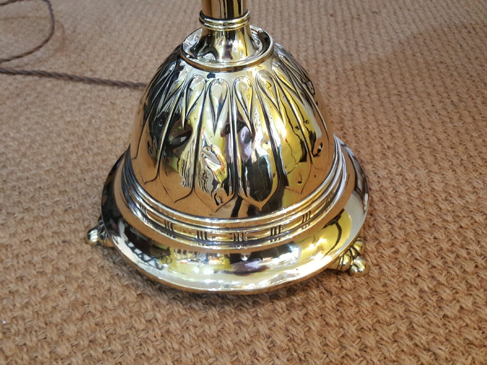 Dutch Pressed Brass Oil Lamp View V