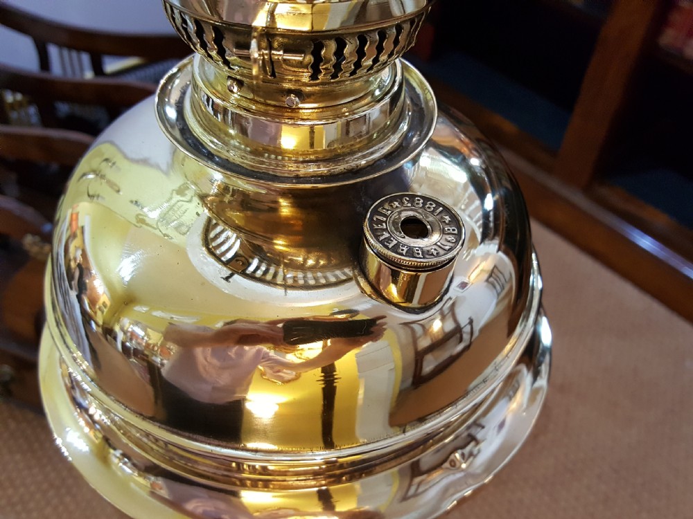Dutch Pressed Brass Oil Lamp View VI