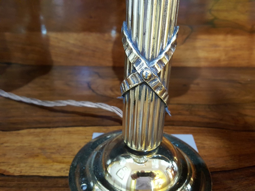 Pair of Brass Pullman Lamps View II