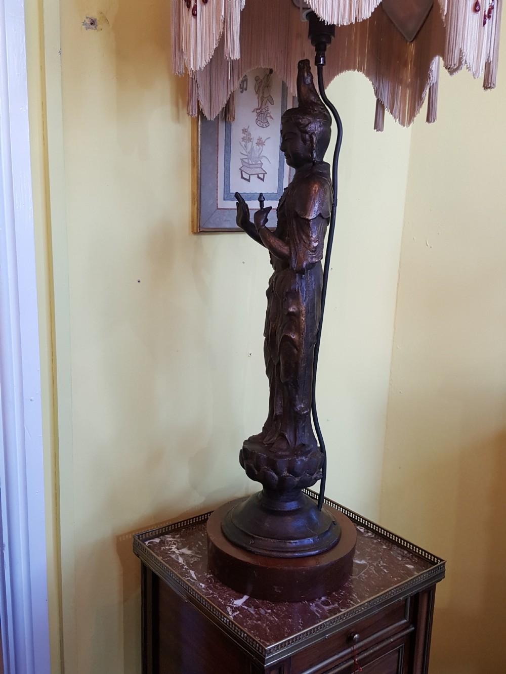 Early 20thC cast metal figure of Guanyin View VI