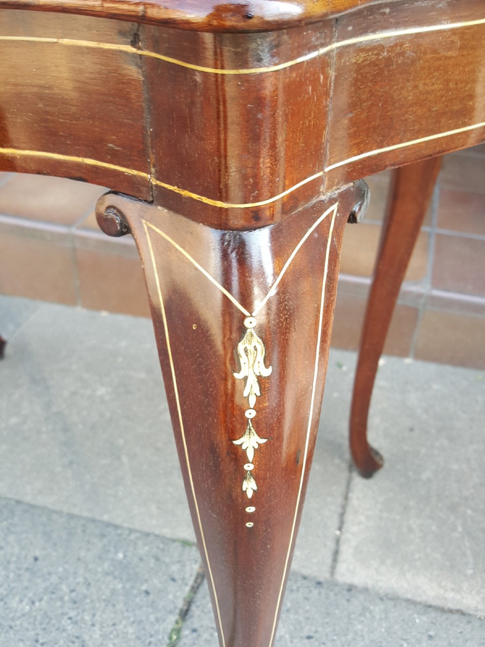 Edwardian Rosewood & Bone Inlaid Occaisional Table View VI