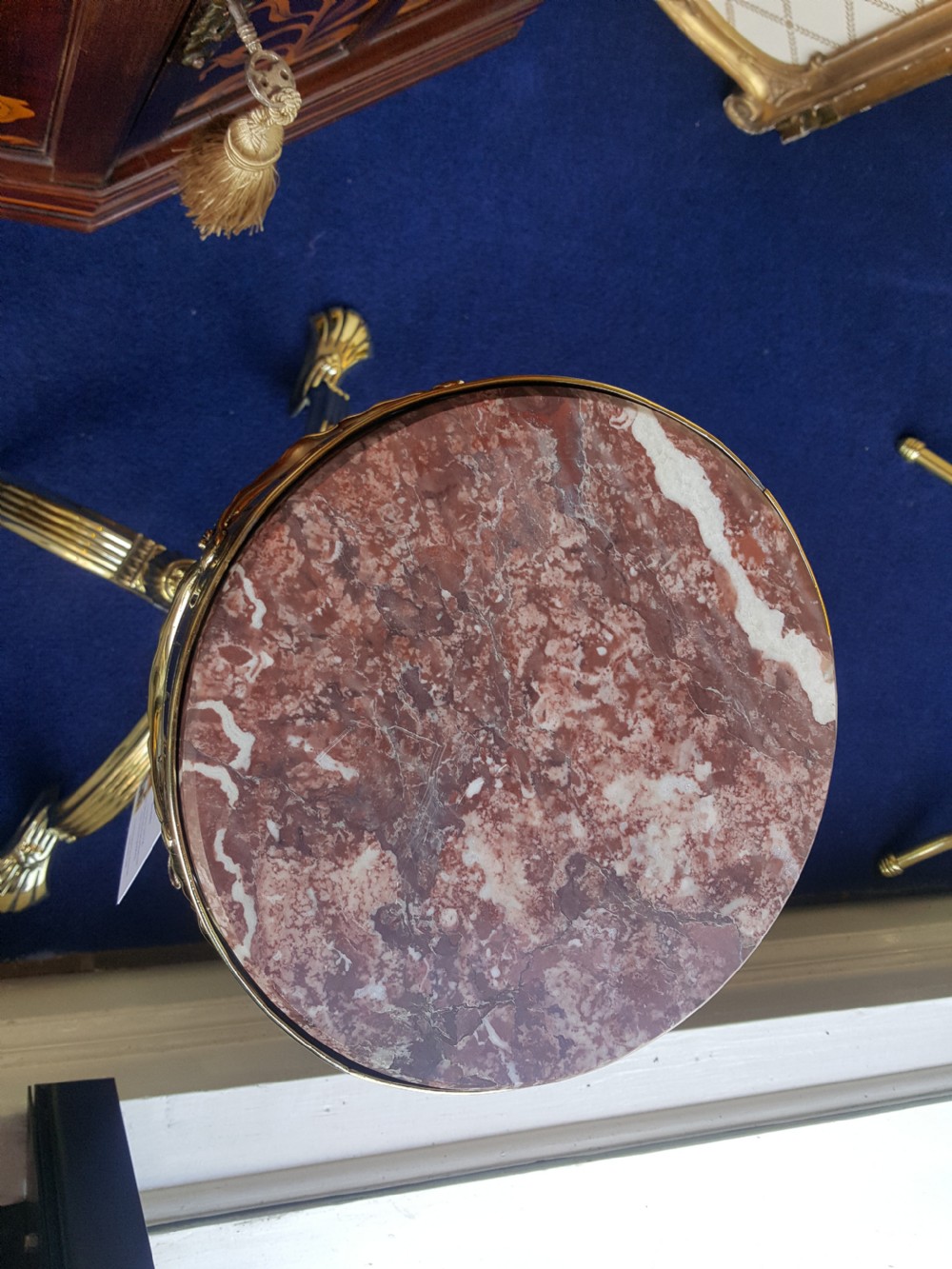Regency Brass Bust Stand  View II