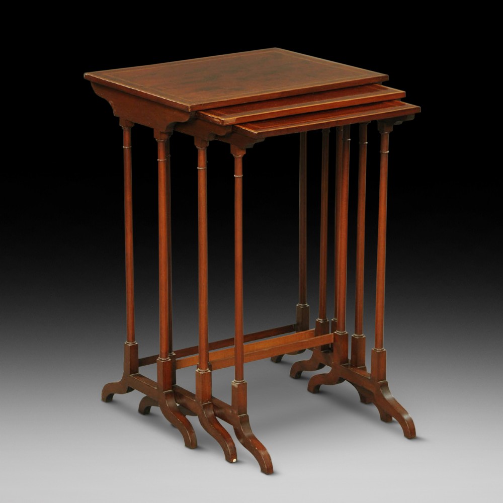 Edwardian Nest of Three Mahogany Tables