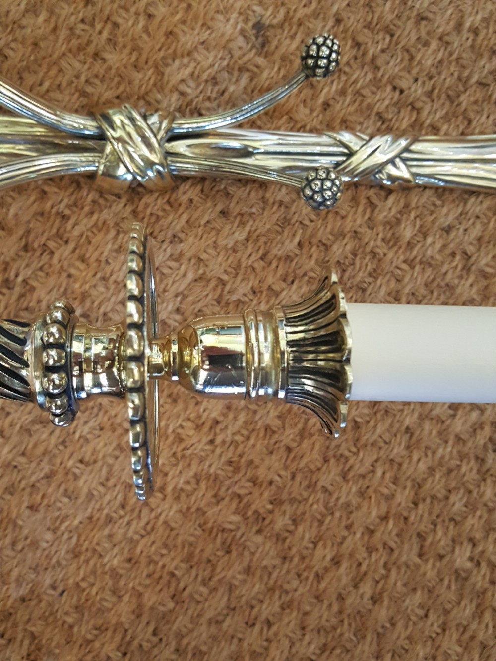 Pair of Early 20thC Brass Twin Branch Wall Lights View VII