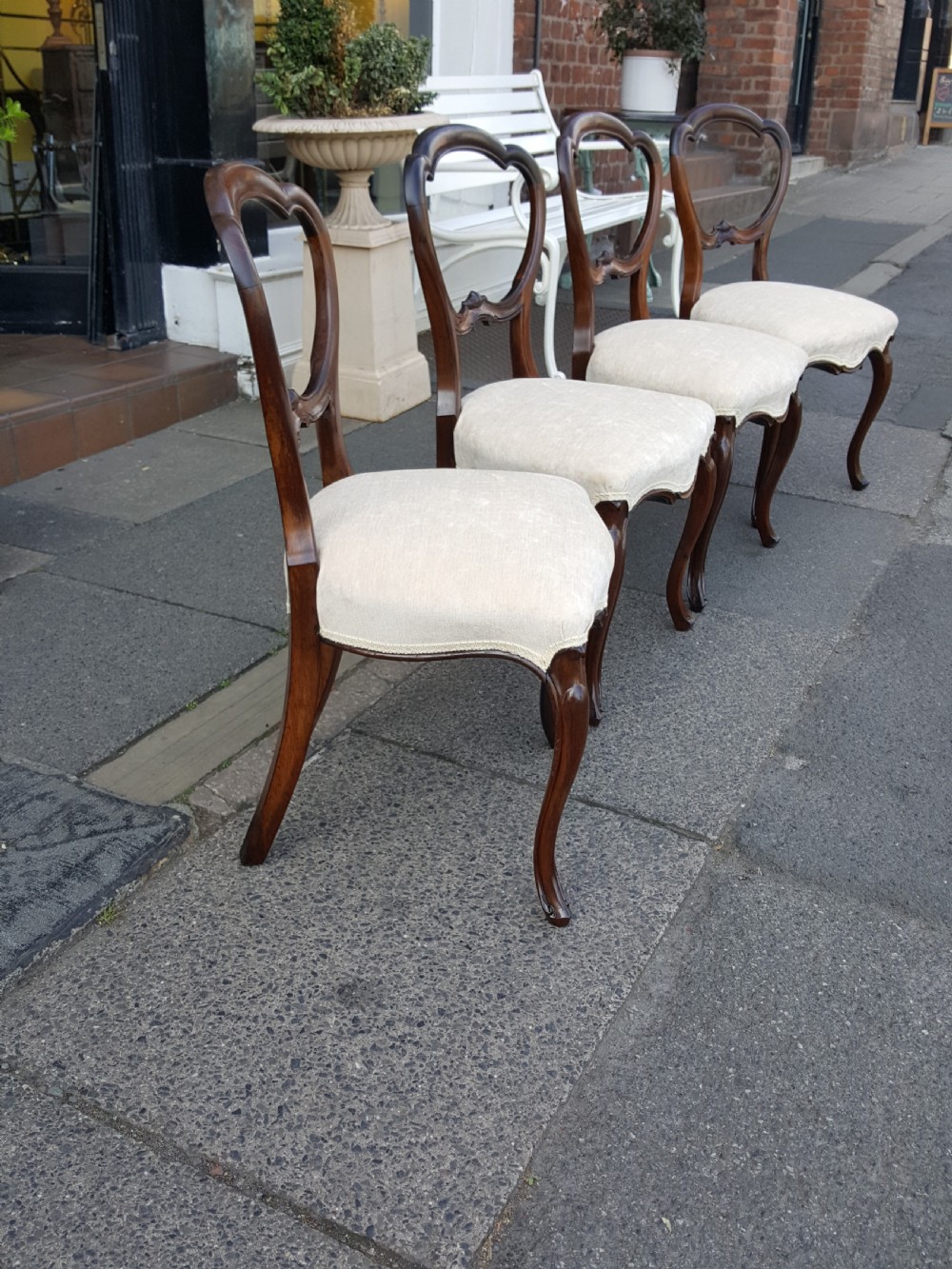 Four Victorian Rosewood Dining Chairs View II