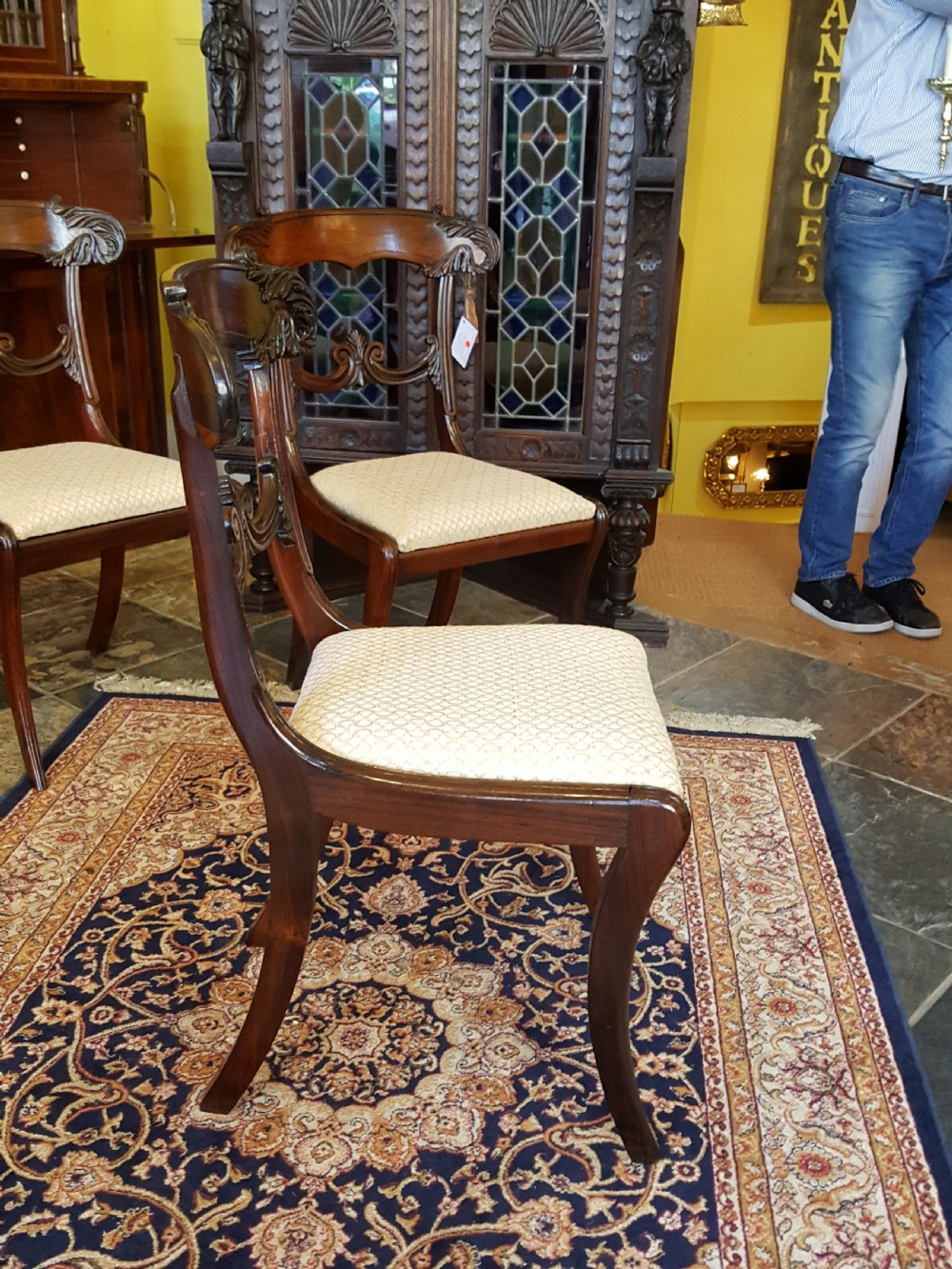 Set of Four Late Regency Rosewood Dining Chairs View IV
