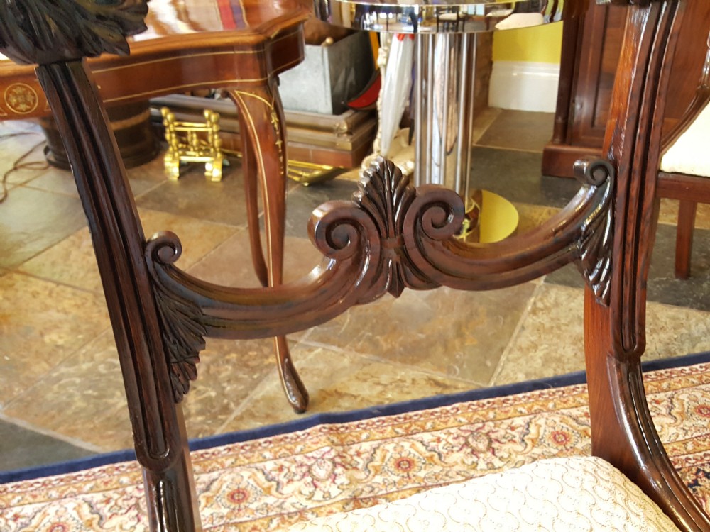 Set of Four Late Regency Rosewood Dining Chairs View V