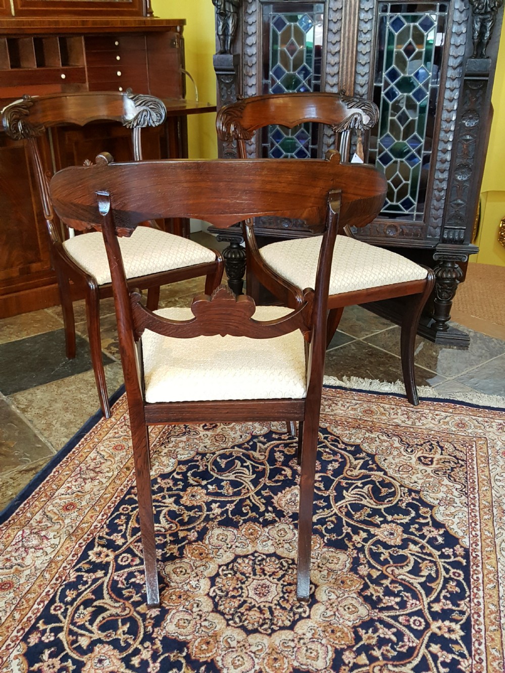 Set of Four Late Regency Rosewood Dining Chairs View VI