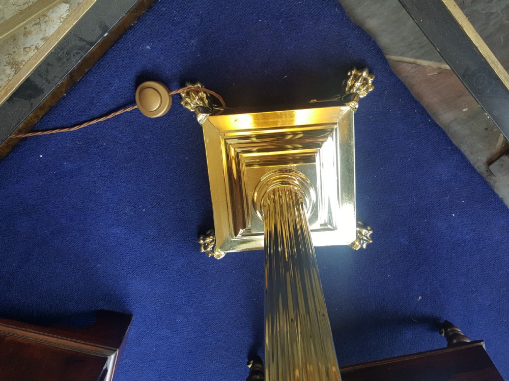 Victorian Brass Extending Adjustable Oil Lamp View III