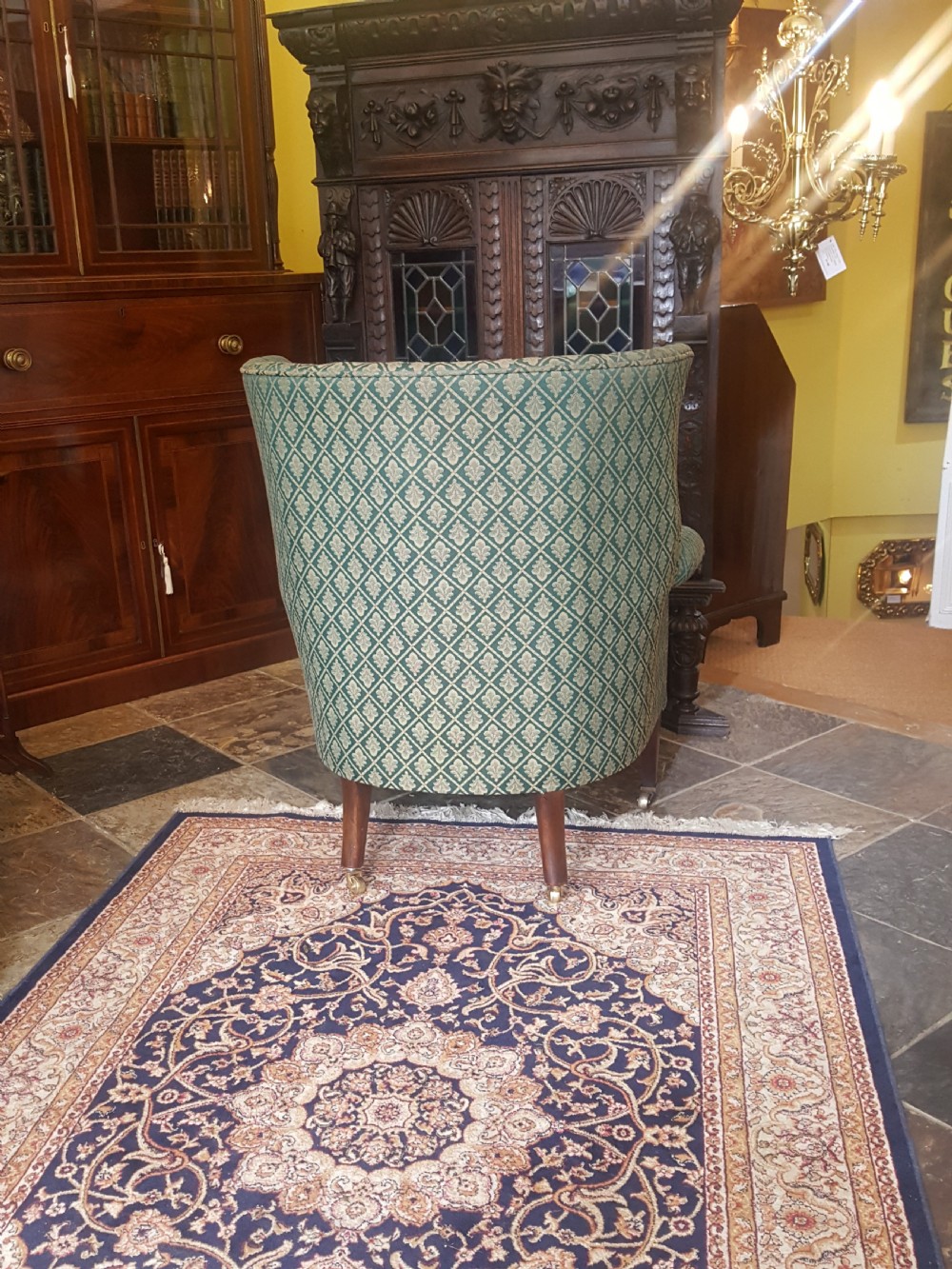 Late 19thC Mahoagny Framed Tub Chair View III