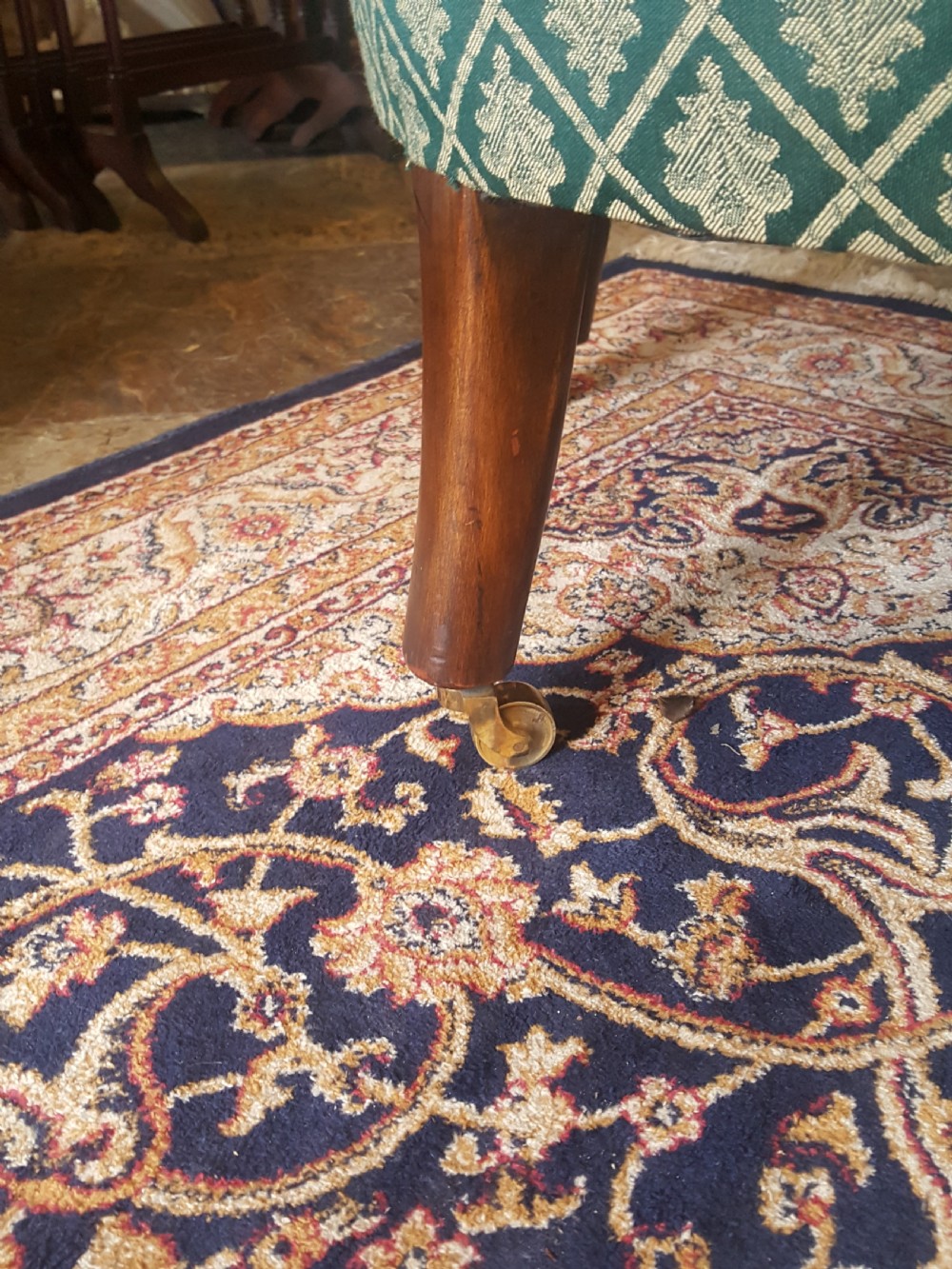 Late 19thC Mahoagny Framed Tub Chair View V
