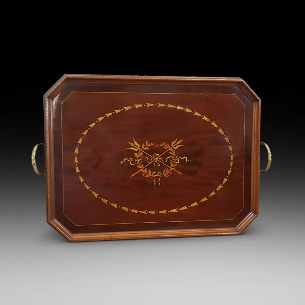 Edwardian Mahogany Adam Style Tray