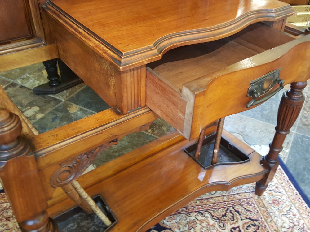 Late 19thC Arts and Crafts Mahogany Hall Stand View IV