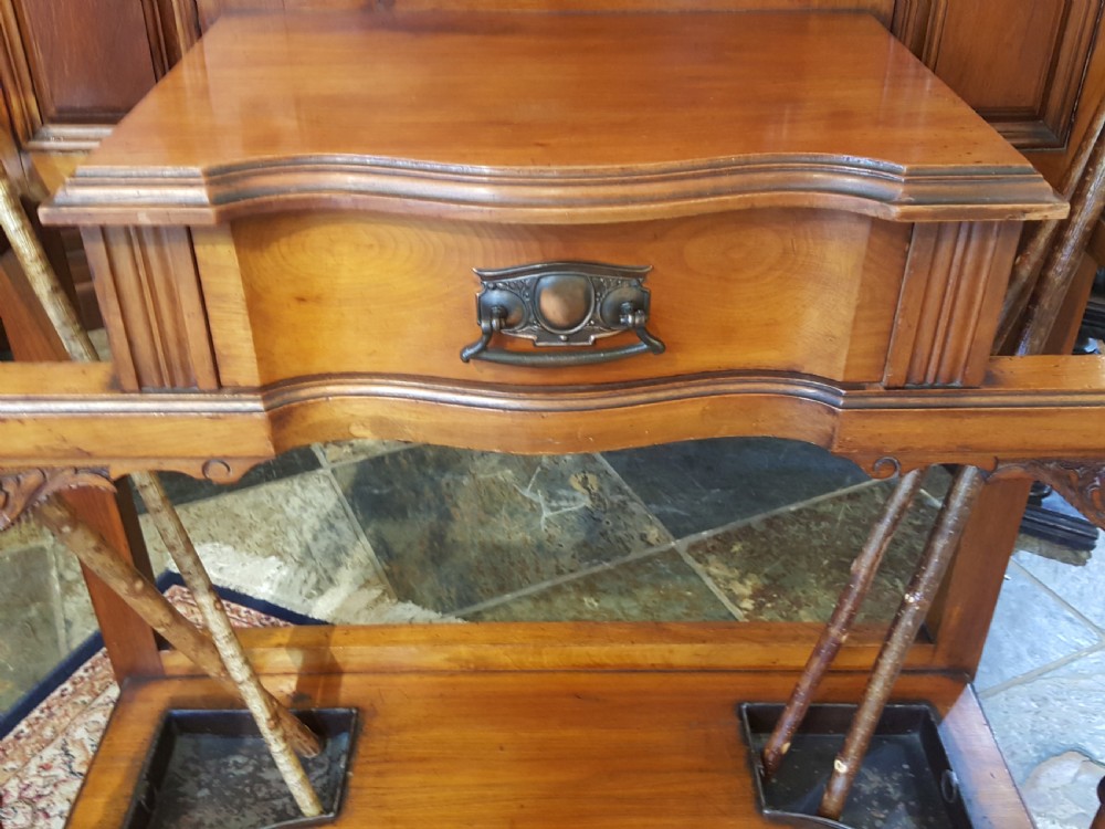 Late 19thC Arts and Crafts Mahogany Hall Stand View V