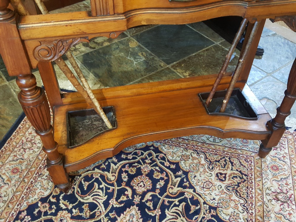 Late 19thC Arts and Crafts Mahogany Hall Stand View VII